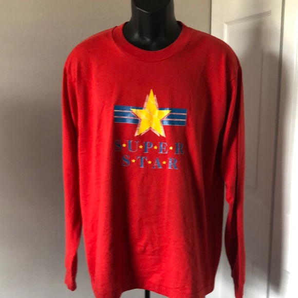 ❤️3X20 SCREEN STAR BEST RED GRAPHIC LONG SLEEVES MENS T-SHIRT - Picture 1 of 11